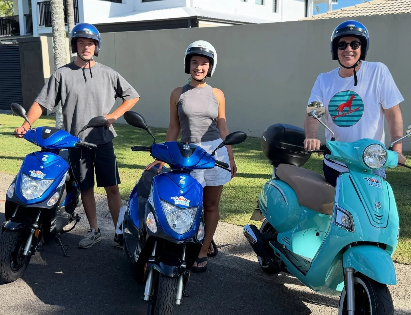 Family scootin&rsquo; time for David, Rosa and Tom. 😊🛵🛵🛵
#scootermanianoosa #visitnoosa #scooter #scooterhirenoosa #noosa  scootermania  explorenoosa sunshinecoast noosatourism hastingsstreet ilovenoosa scooterhirenoosa planet_noosa