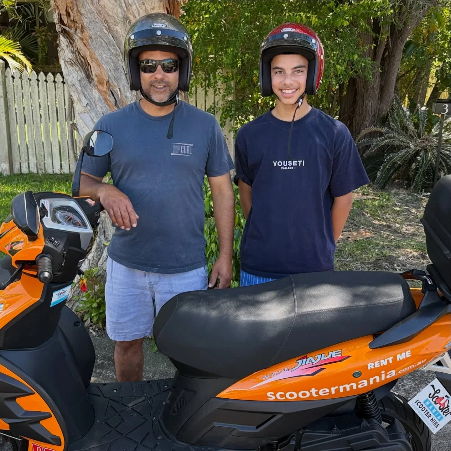 Father and son  scootin&rsquo; time for Brad and Jayden 😊
#scootermanianoosa #visitnoosa #scooter #scooterhirenoosa #noosa  scootermania  explorenoosa sunshinecoast noosatourism hastingsstreet ilovenoosa scooterhirenoosa planet_noosa