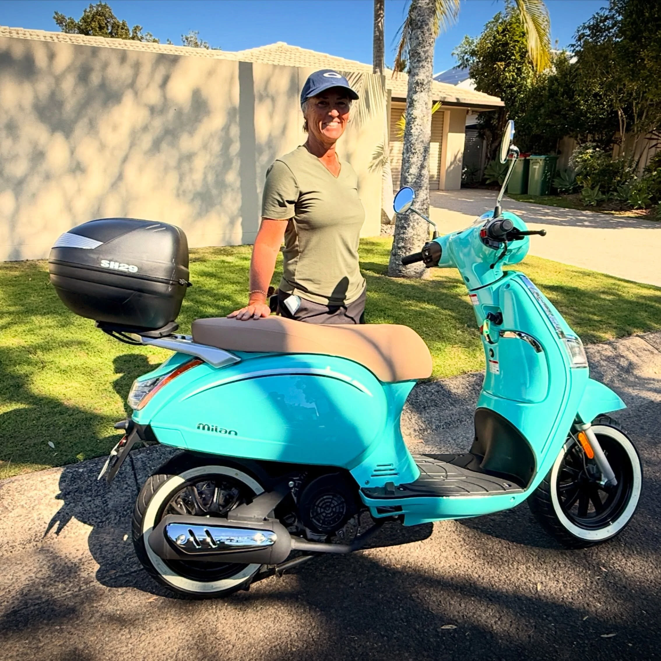 Kylie just can&rsquo;t stop smiling with her new Milan 125cc scooter 😊🛵❤️