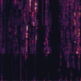 Two heat maps showing data patterns, labeled 'Vineyard Test3_1' and 'Apple orchard' with color gradient scales ranging from -2.5 to 0.0.