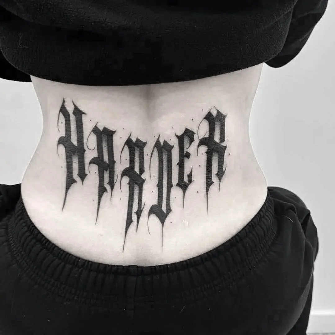 Can you read what this says? 😉
Comment bellow.
@cheytrapptattoos

#PakenhamTattoos
#Pakenhamtattoostudio
#MelbourneTattooStudio
#MelbourneTattoos
#GippslandTattoos
#TheCovenTattooStudio
#scripttattoo
#GothicTattoos
#OccultTattoos
#MysticalTattoos 
#