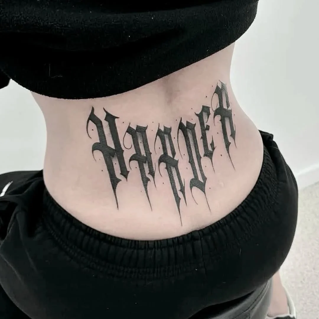 Script Tattoo done by @cheytrapptattoos 

#PakenhamTattoos
#Pakenhamtattoostudio
#MelbourneTattooStudio
#MelbourneTattoos
#GippslandTattoos
#TheCovenTattooStudio
#WitchyVibes
#GothicTattoos
#OccultTattoos
#MysticalTattoos 
#SigilTattoos
#SacredGeomet