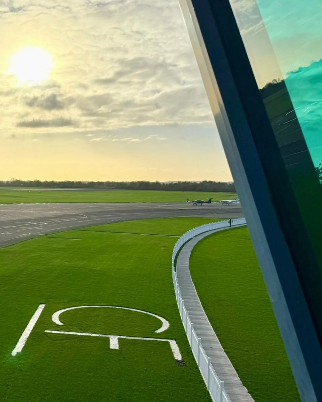 Winter most definitely landed today ❄️✈️
 A cold, crisp start to the week here at Leeds East, with temperatures really dropping. The airfield looking beautiful from the tower in the morning light this morning. 

#LeedsEastAirport #ChurchFenton  #Wint