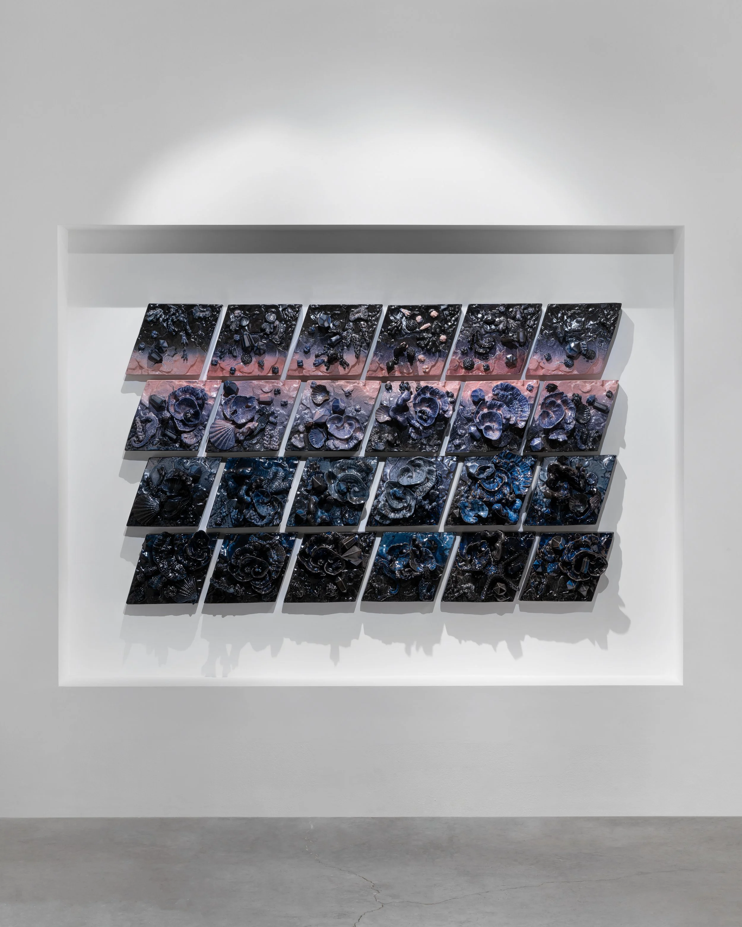 Storm at Sea, 2026, Glazed ceramic, 53 x 80 x 7 inches