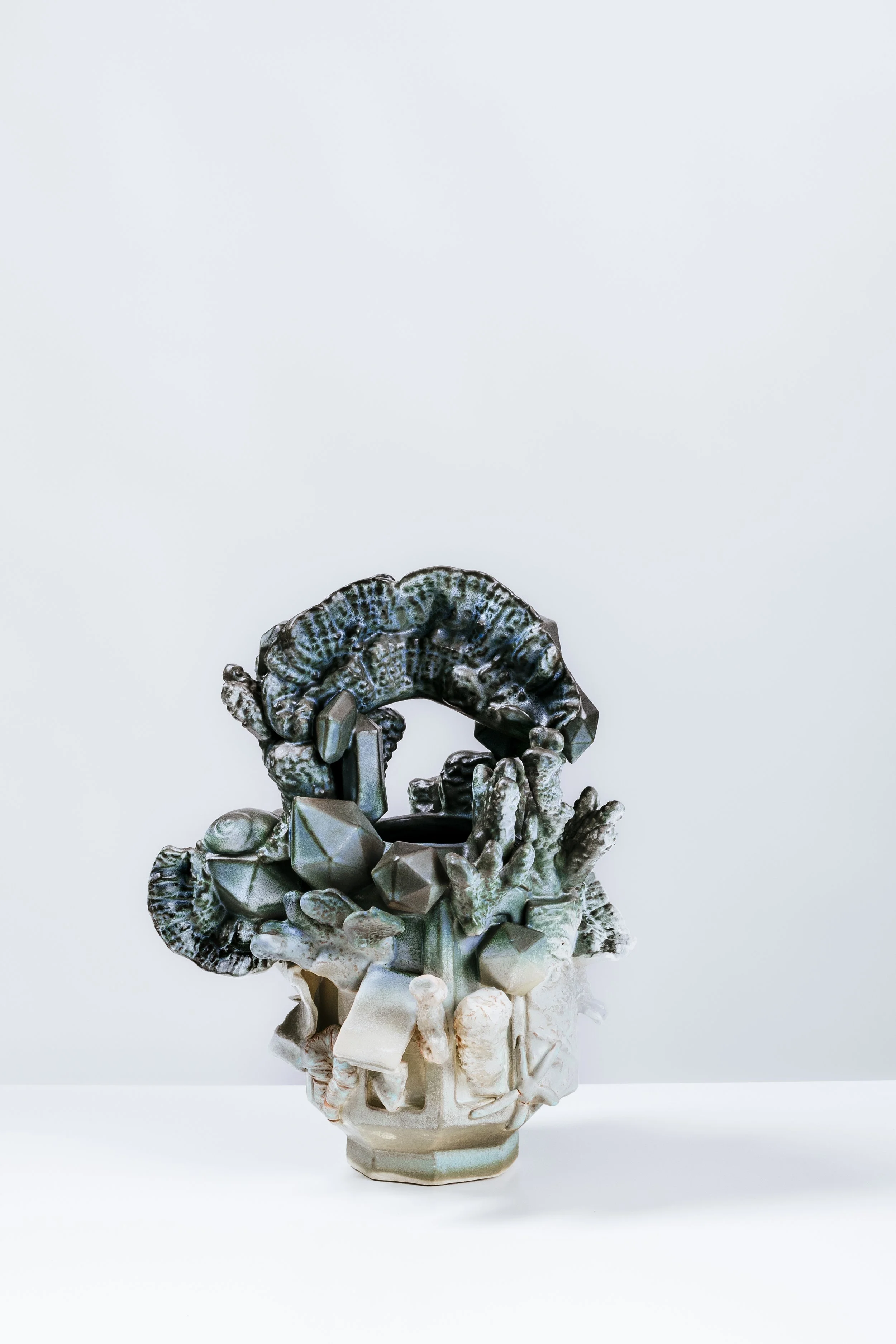 Oceanic Oracle Teapot, 2023, Glazed ceramic, 16 x 9 x 13 inches
