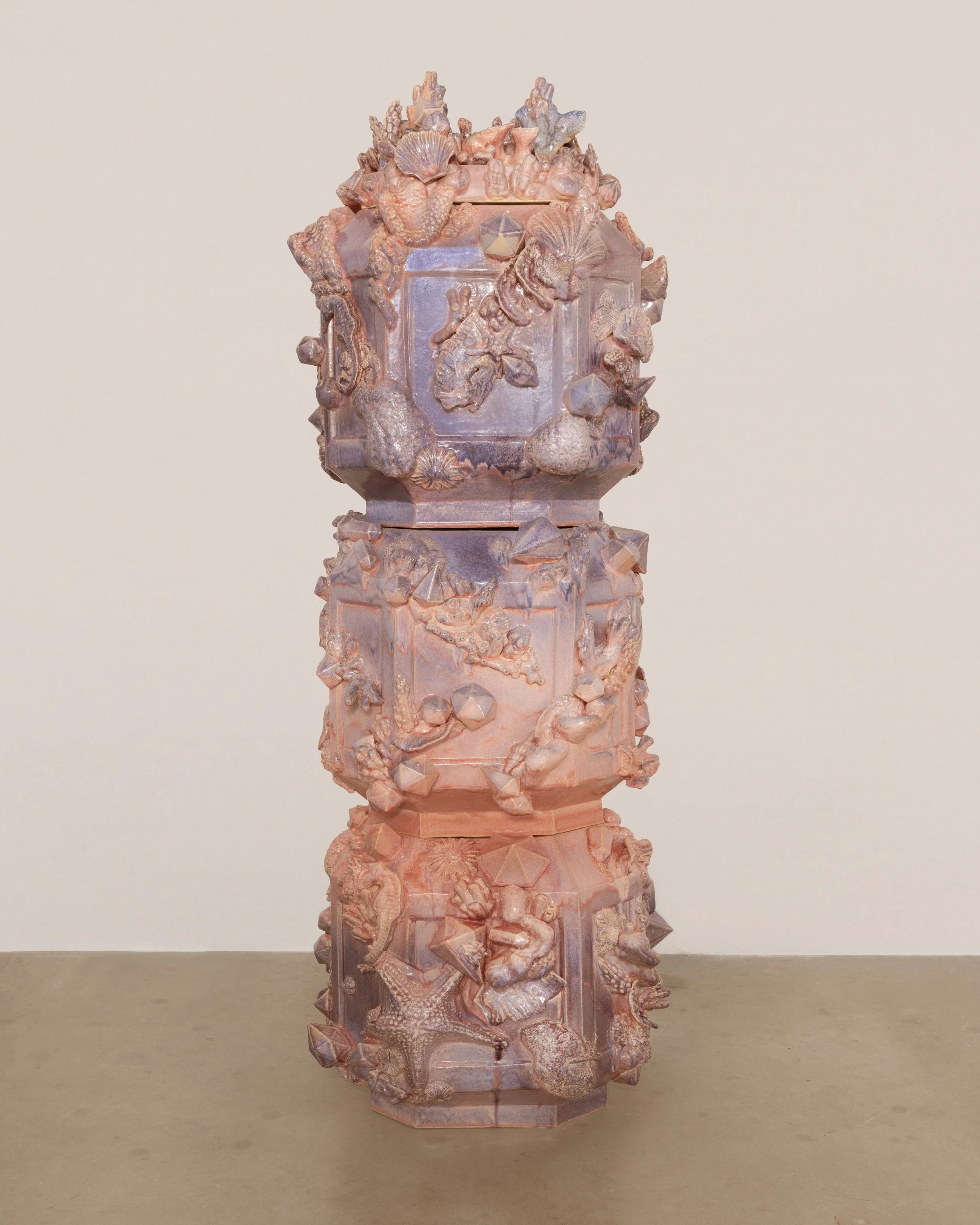 Cascade (Aurora), 2026, Glazed ceramic, 76 x 25 x 27 inches