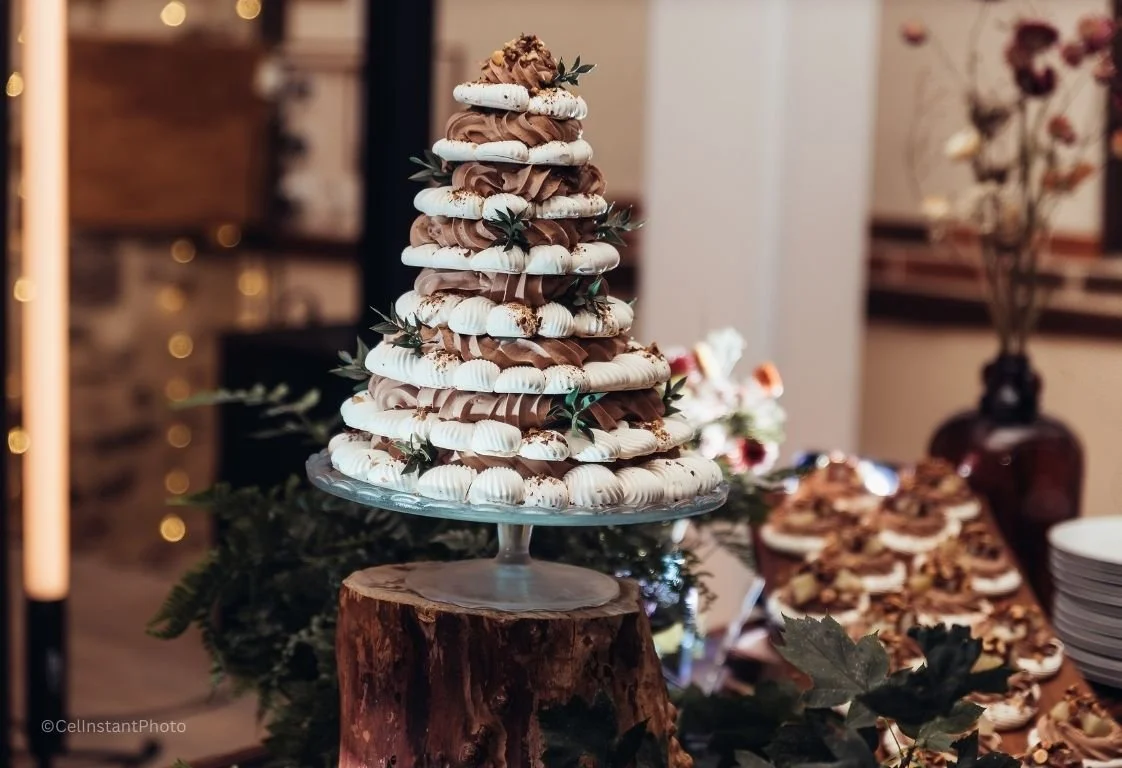 Pavlova poire chocolat_buffet de dessert