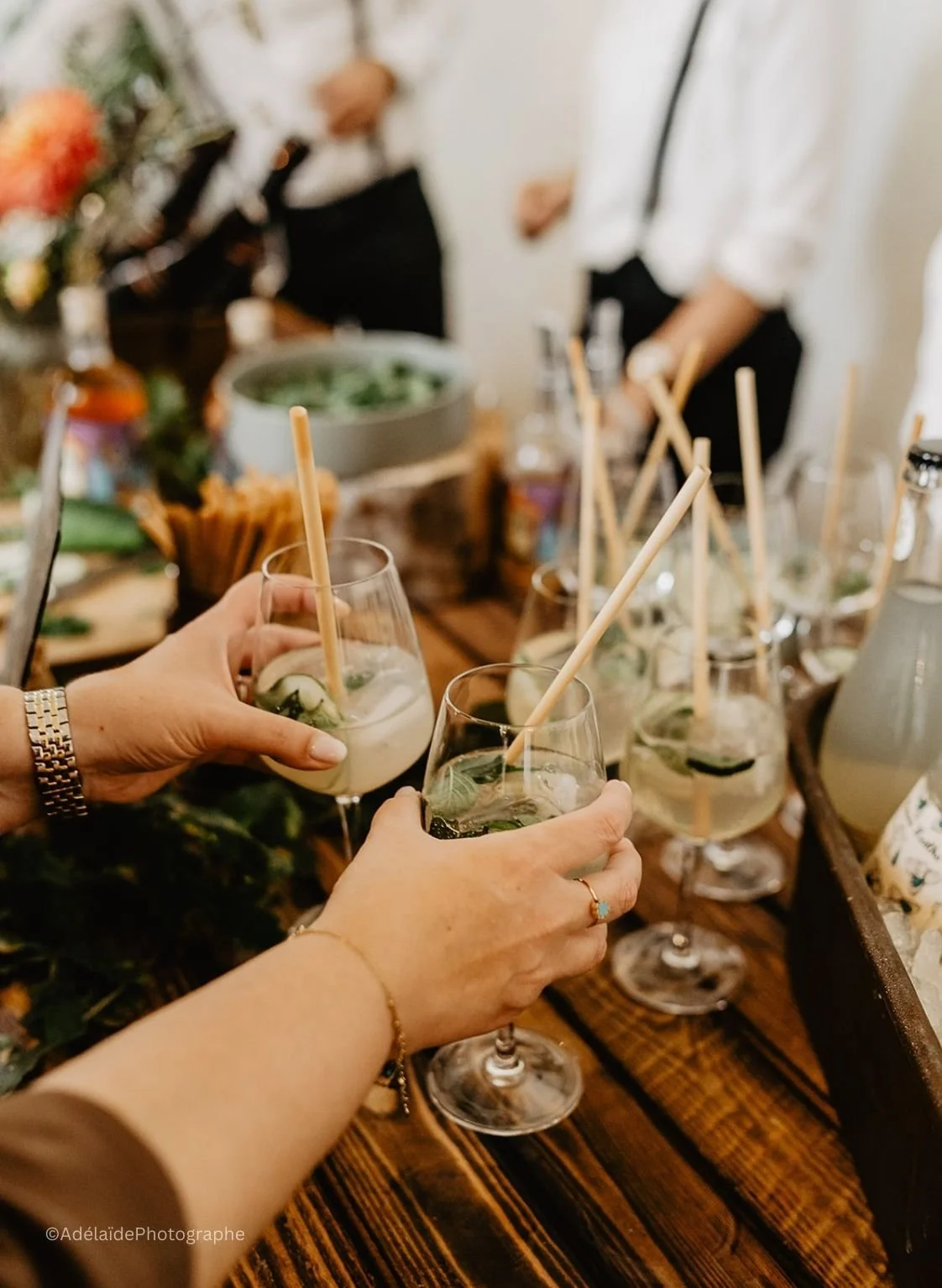 Cocktail Gin Tonic Maison de Campagne pour vin d'honneur