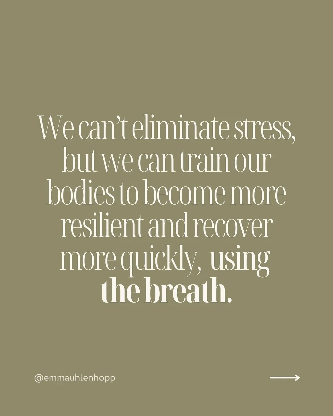 Your breath is the fastest way to calm your nervous system, build resilience, and recover more quickly from stress. Try slow, controlled exhales and notice the difference 🤍

If you&rsquo;re curious about breathwork or want support building stress re