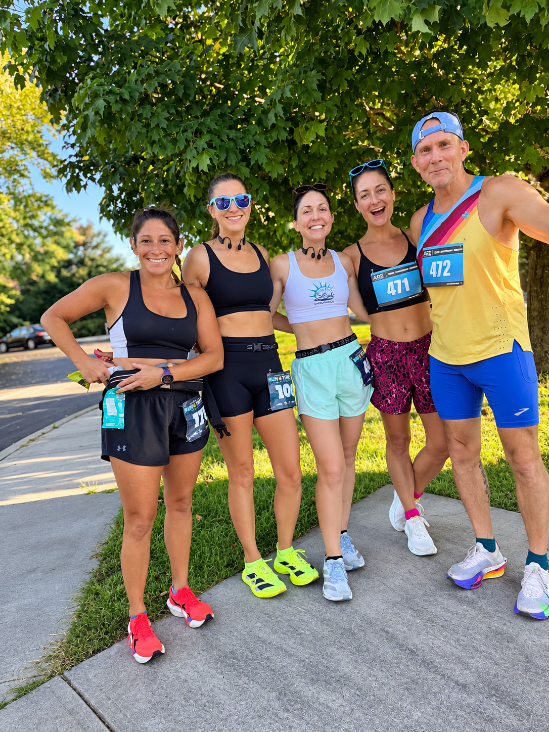 Empire State Endurance athletes gathering outdoors at the Run 4 the River Half Marathon in Rotterdam, NY.
