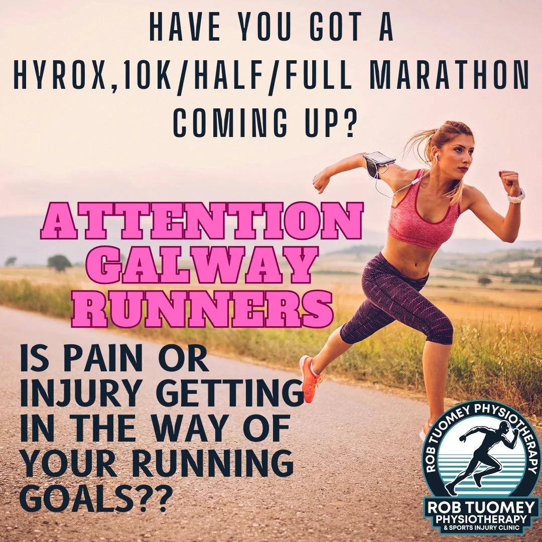 🏃&zwj;♂️ Running through pain?
Don&rsquo;t let injury sideline your goals.
Get expert physio, fast &mdash; right here in Galway.

👉 DM or book online now.

✅ I can help with:
&bull; 🔹 Pain or niggles holding you back
&bull; 🔹 Injury rehab &amp; p
