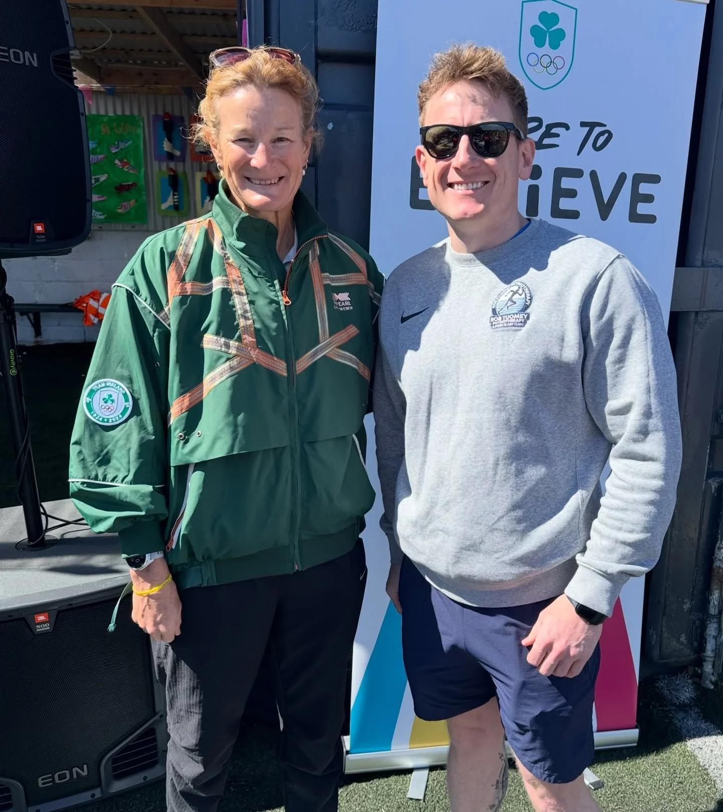 A Great Sunny Morning Spent at @westport_athletics_club  with Sonia O&rsquo;Sullivan @soniagrith @daretobelieve_teamireland and over 500 kids from schools across Westport who got the opportunity to run around the track with Irish running royalty Soni