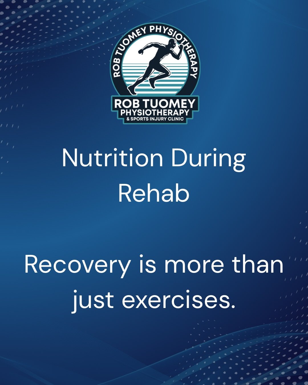 When people think about rehab, they usually think about exercises, treatment and gym work.

But one thing that often gets overlooked is nutrition.

After injury, the body is still trying to repair tissue, maintain muscle mass and rebuild strength, an