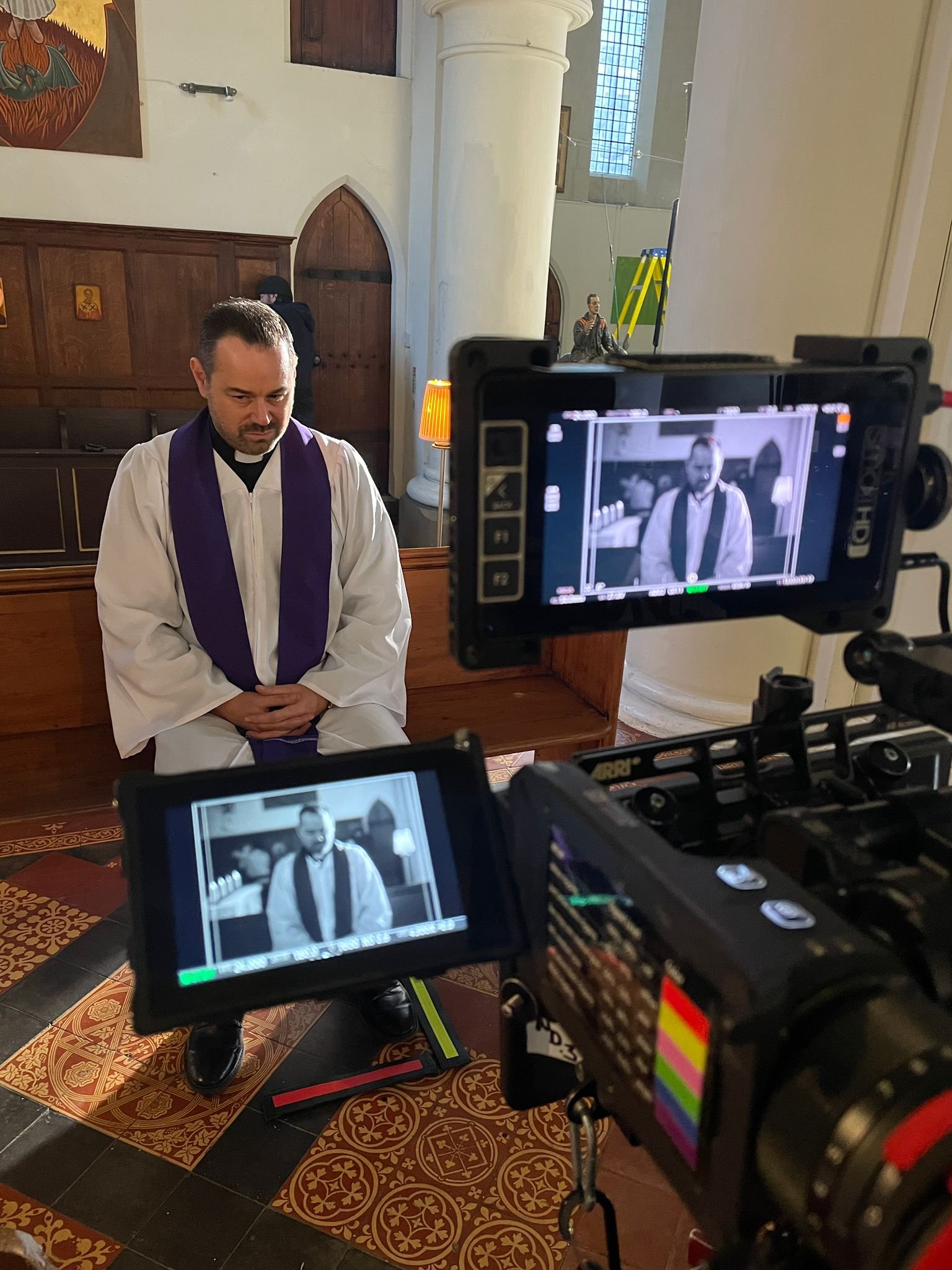 Danny Dyer on set of 'The Eternal Words of a Dead Verse'