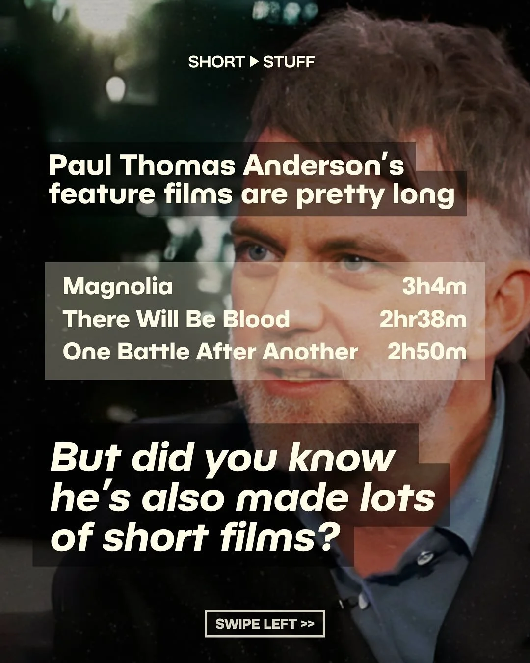 Paul Thomas Anderson does shorts too 🎬✨🤏

It&rsquo;s been hard to miss the hype around director Paul Thomas Anderson&rsquo;s latest feature One Battle After Another. BTS from the film&rsquo;s press run has gone viral, everyone is talking about Leo,