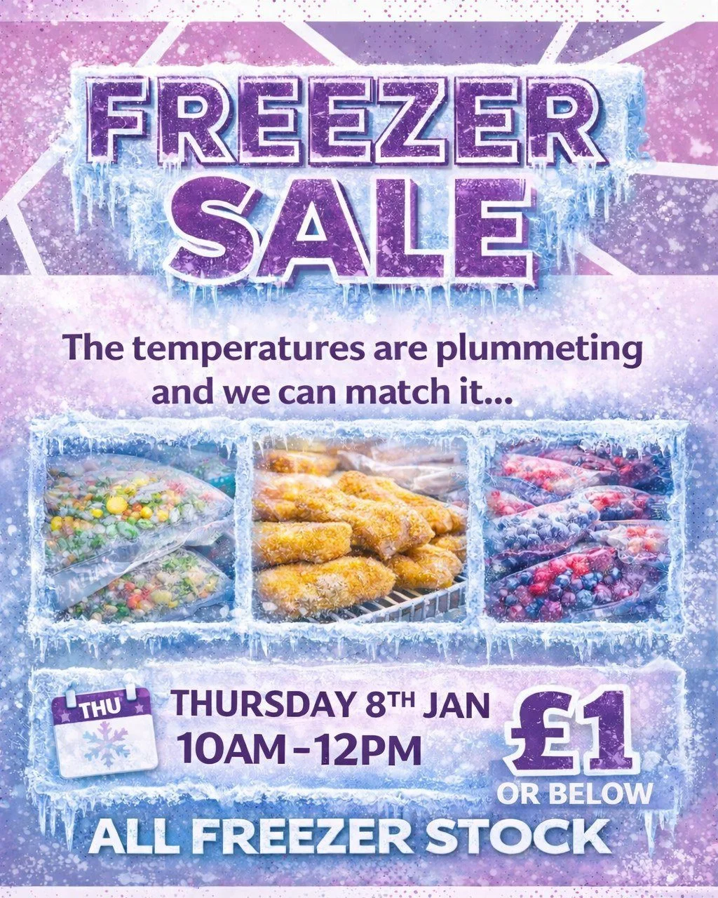 Just a wee reminder that tomorrow we have a our freezer sale. 

Our normal pantry will reopen next week.