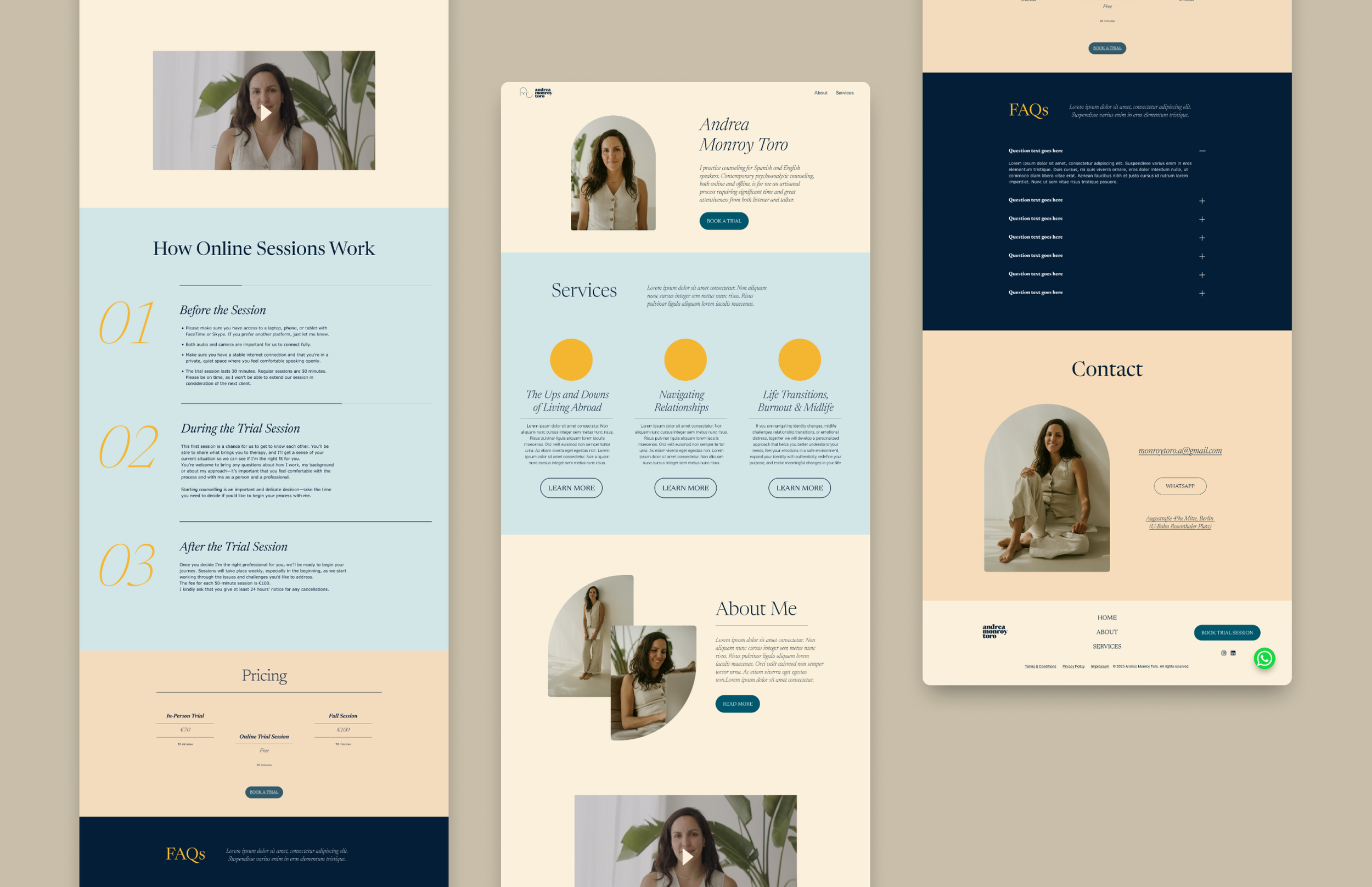 CUSTOM WEBSITE | VISUAL IDENTITY | PSYCHOLOGIST BERLIN