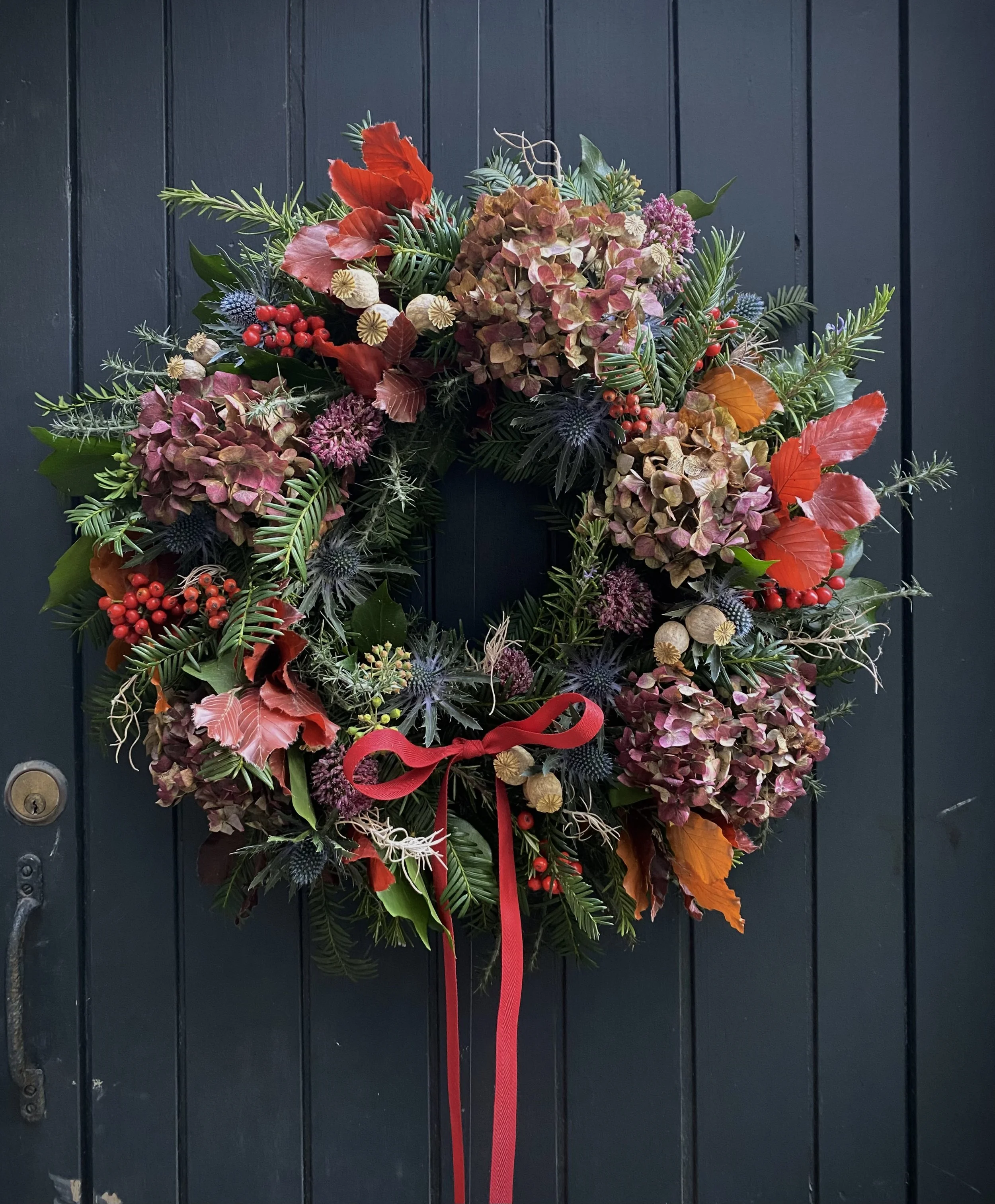Signature Hydrangea Christmas Wreath