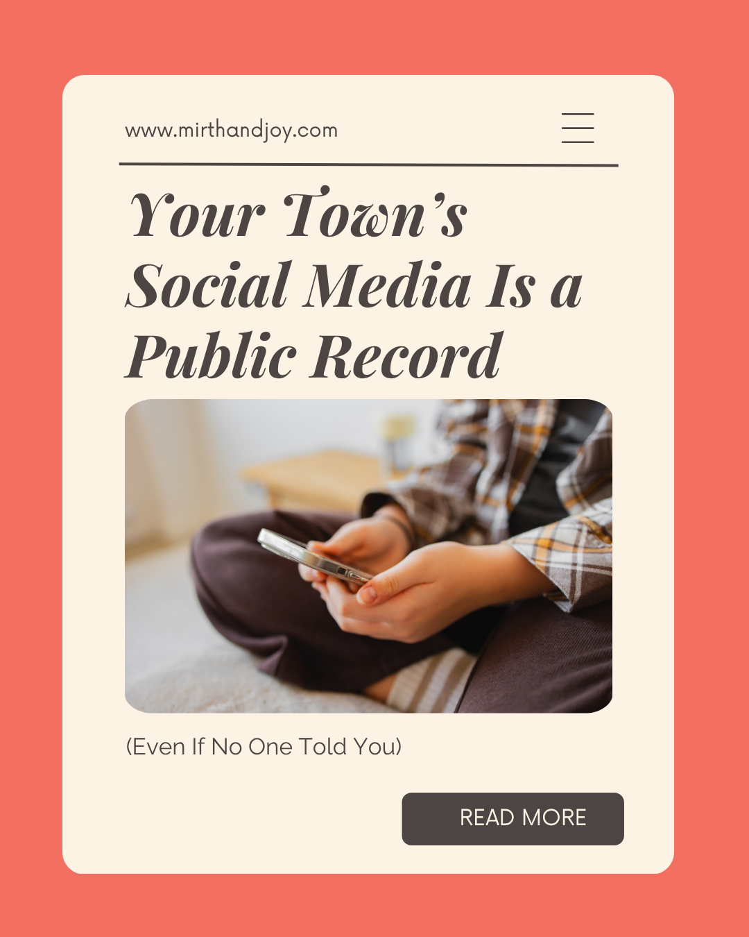 Your Town’s Social Media Is a Public Record (Even If No One Told You)
