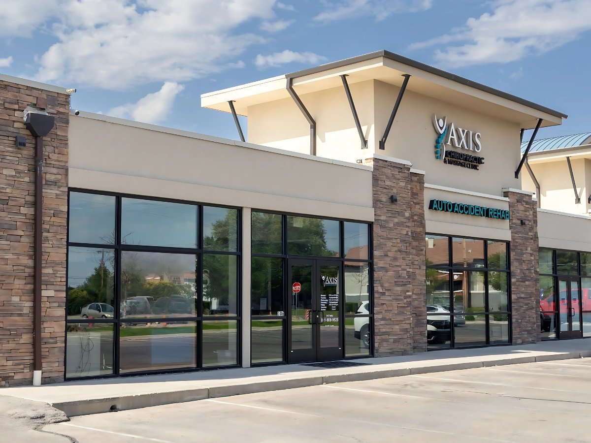Exterior of Axis Chiropractic and Massage car accident clinic in West Valley City Utah