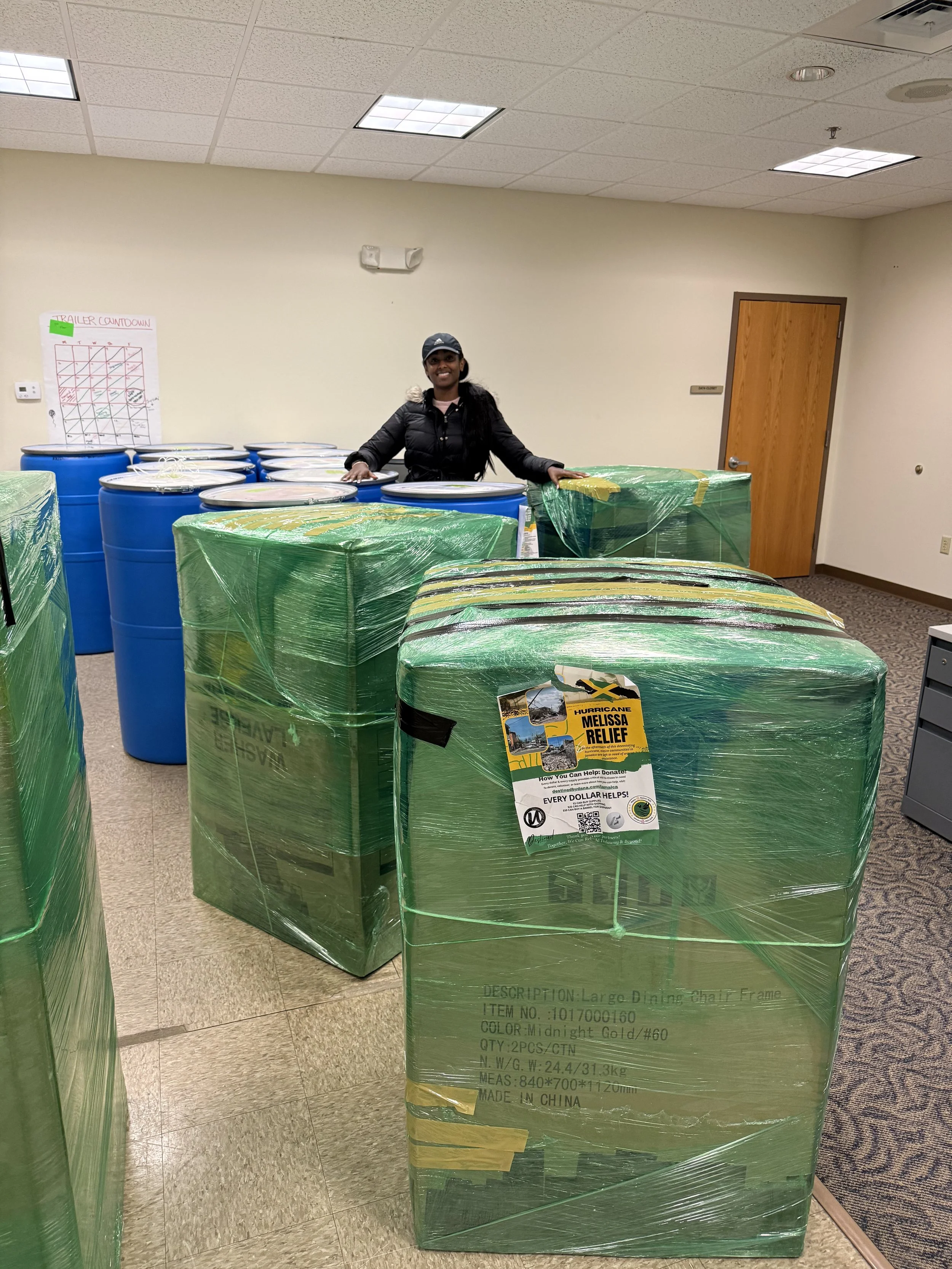 In all, we shipped 4 LARGE boxes, 11 Barrels, and 1 Generator!