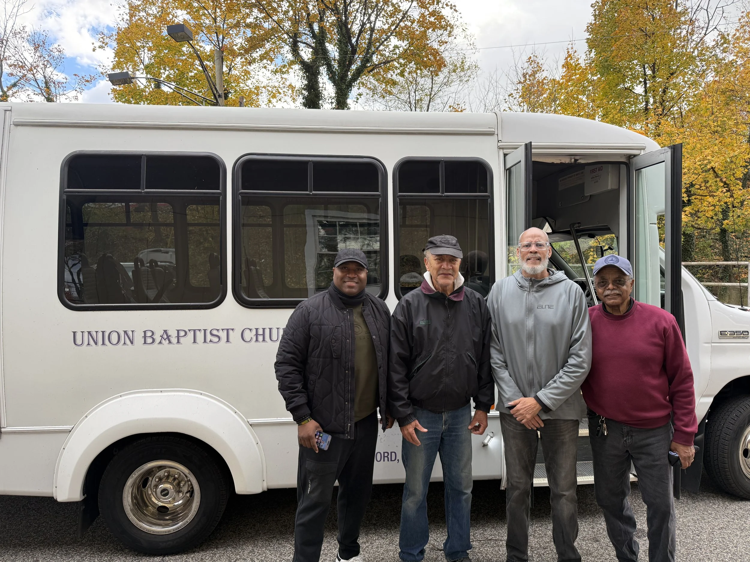 Our community partners stopped by with a busload (literally) of donations!