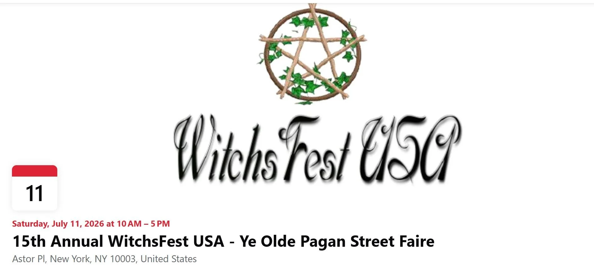 WitchsFest USA – Ye Olde Pagan Faire