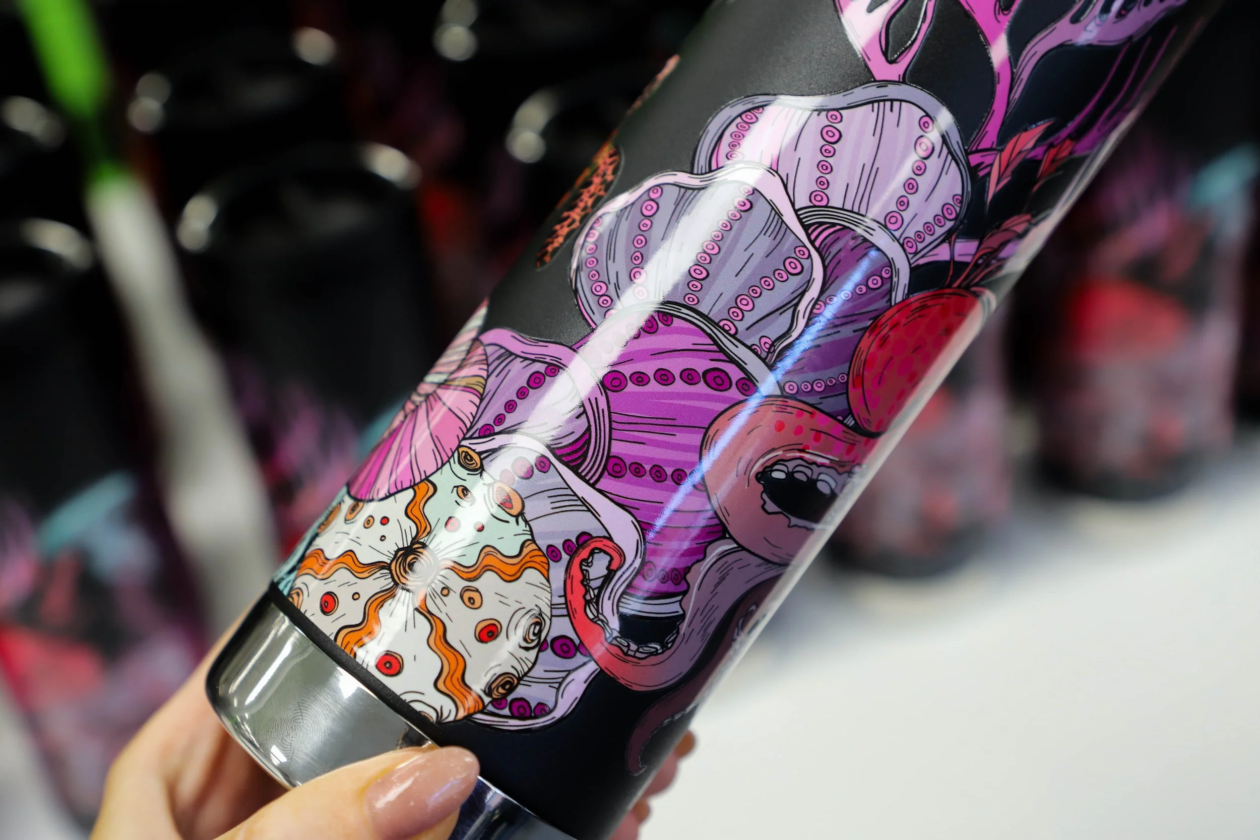 Sea life printed thermos bottles