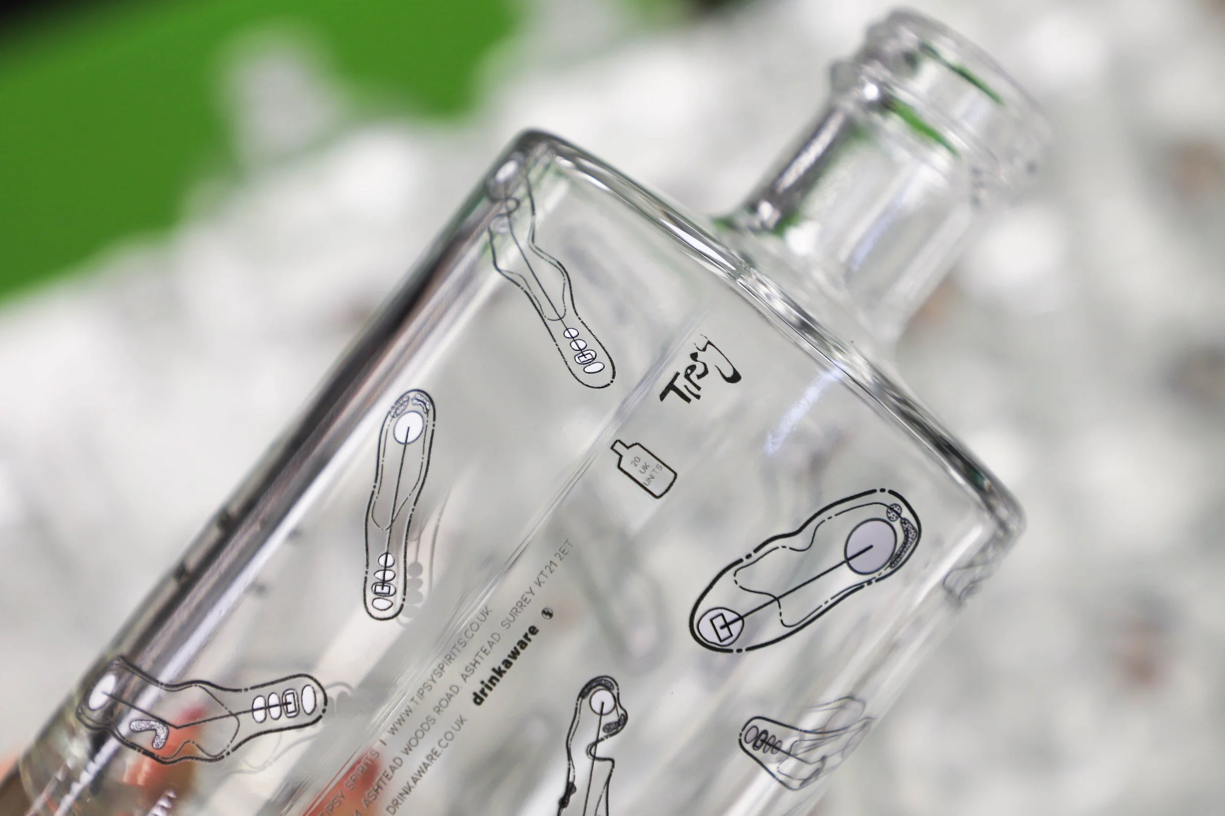 Custom printed spirit bottle