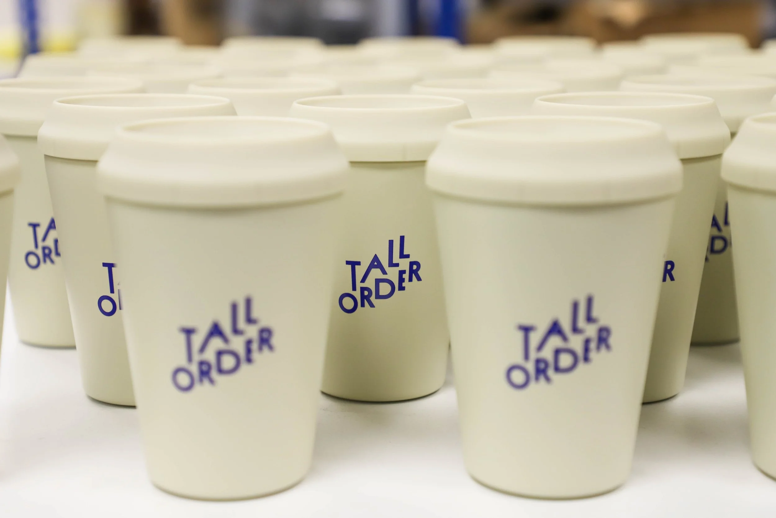 Tall Order Topl printed reusable coffee cups