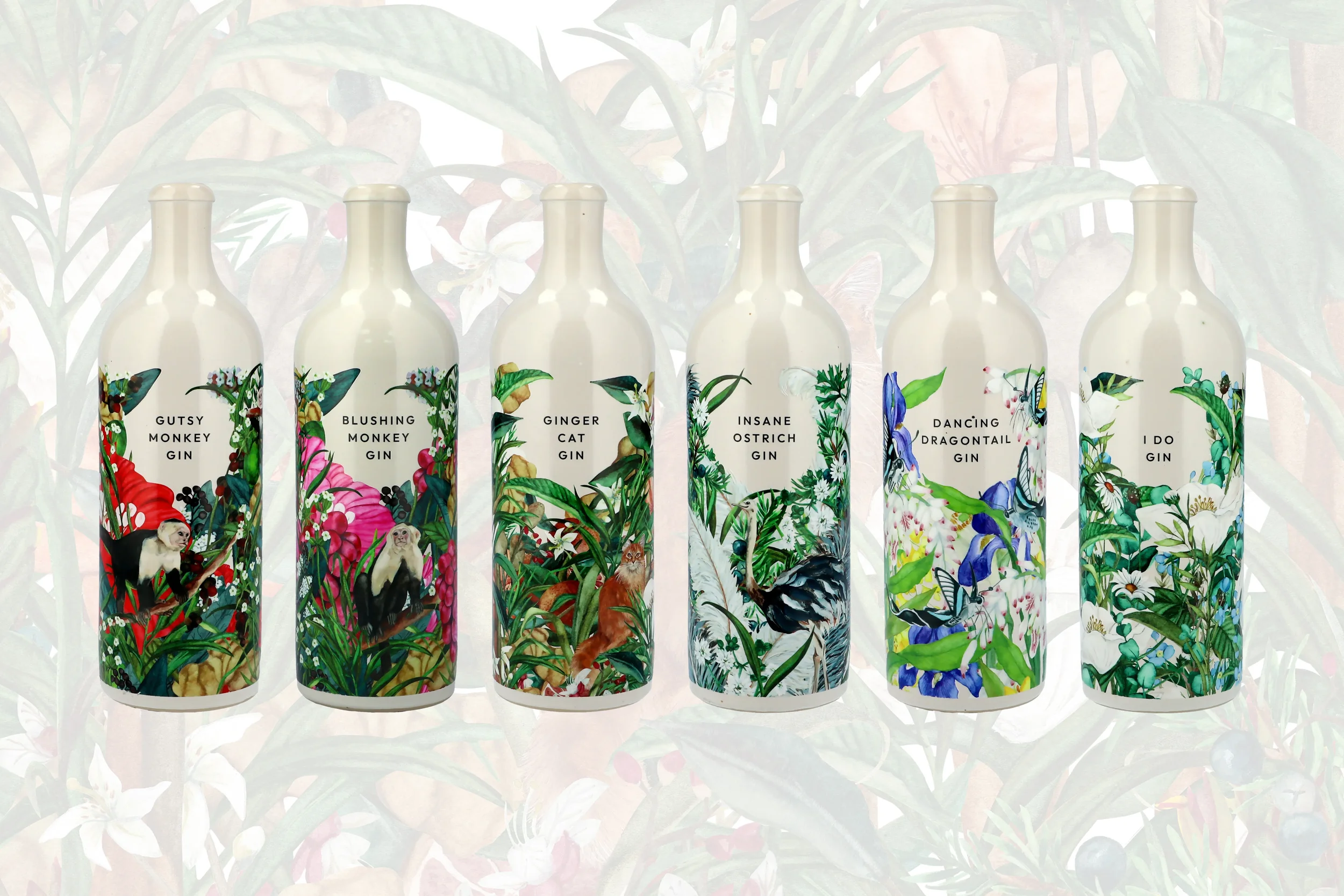 glass gin bottle printing