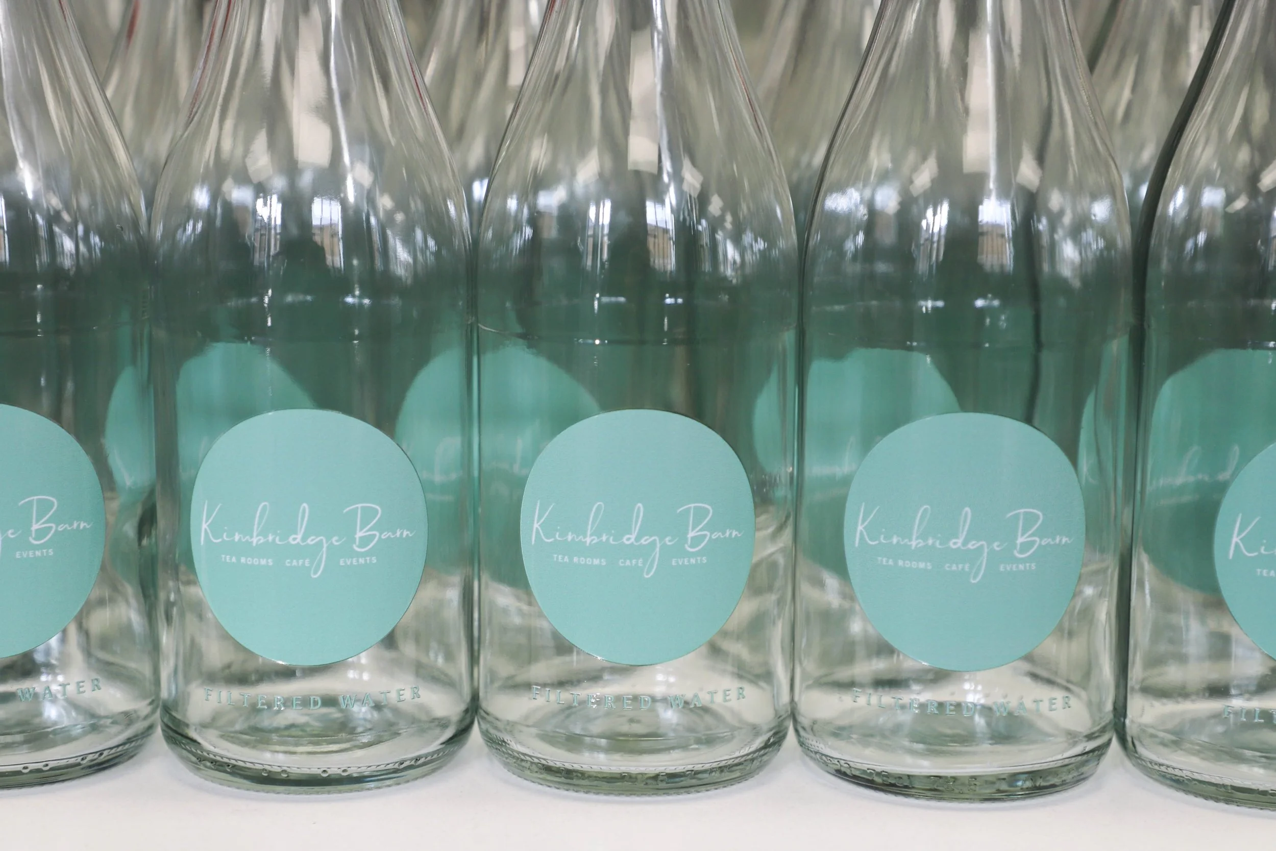 Printed logos glass drinks bottles