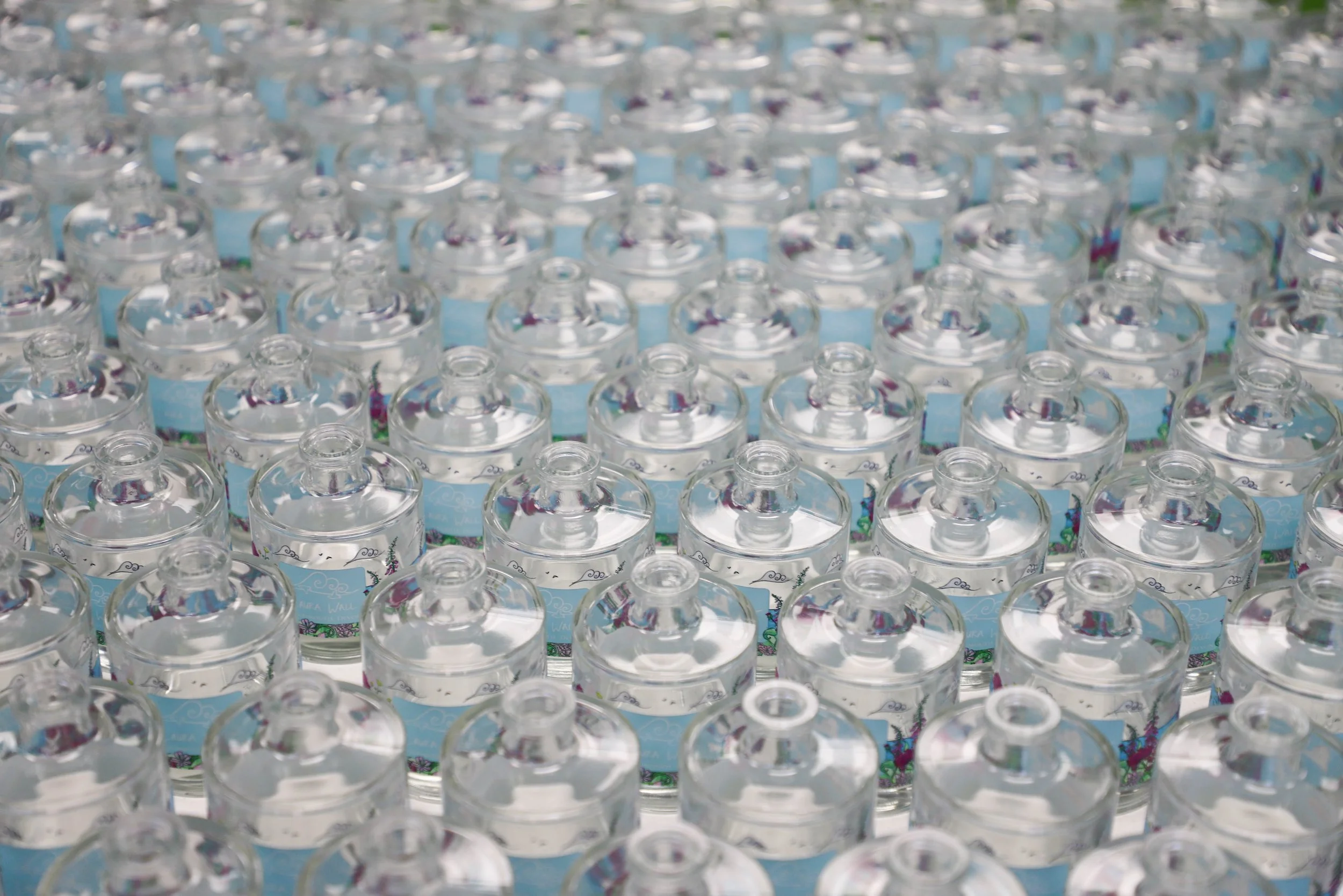 Printed small glass bottles