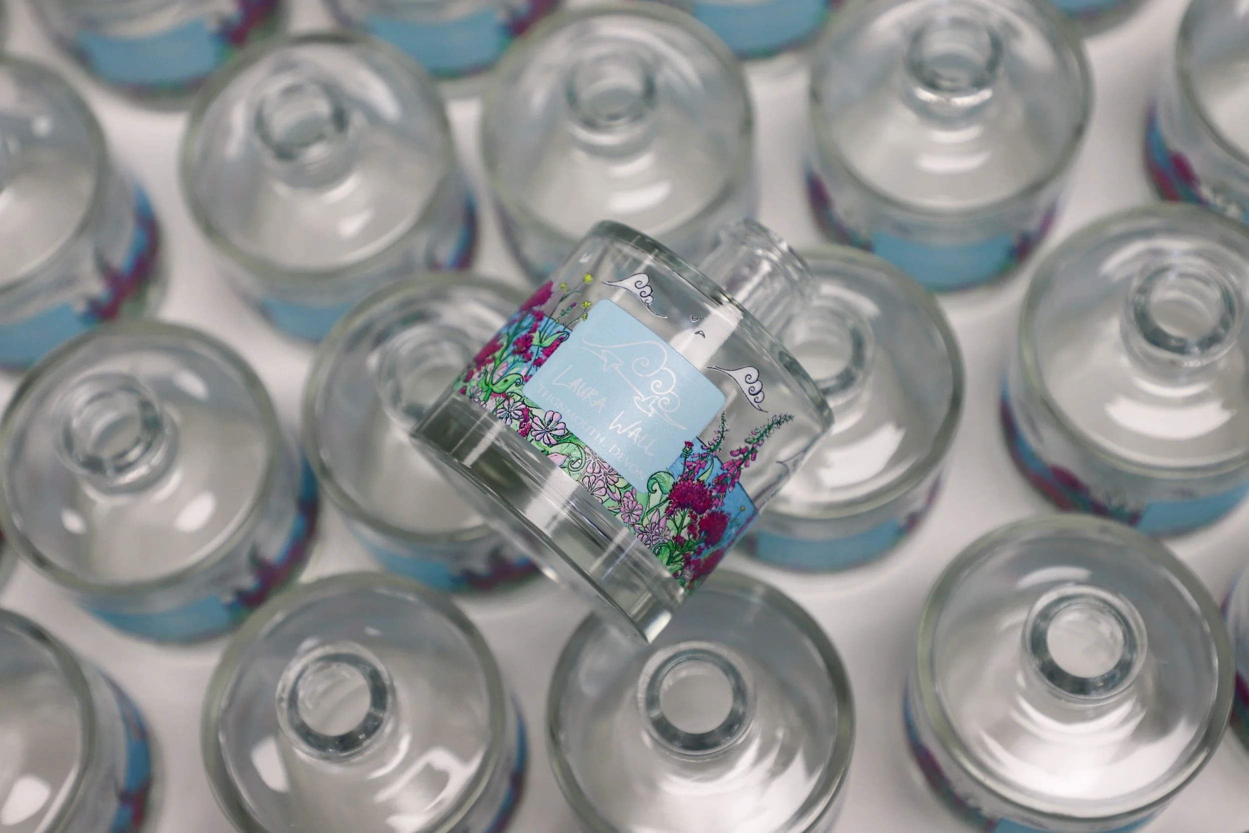 Printed small glass bottle