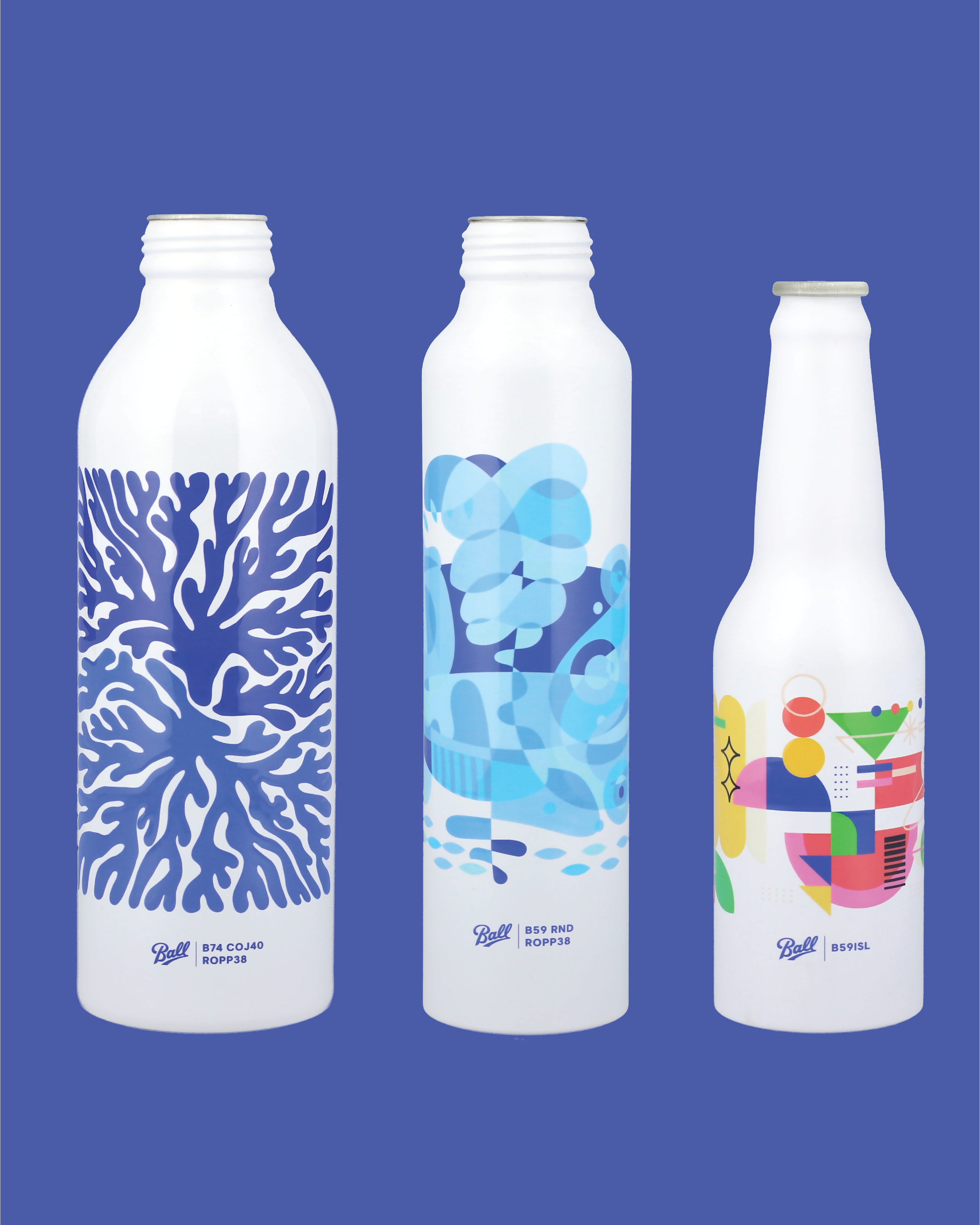 Printed aluminium bottles