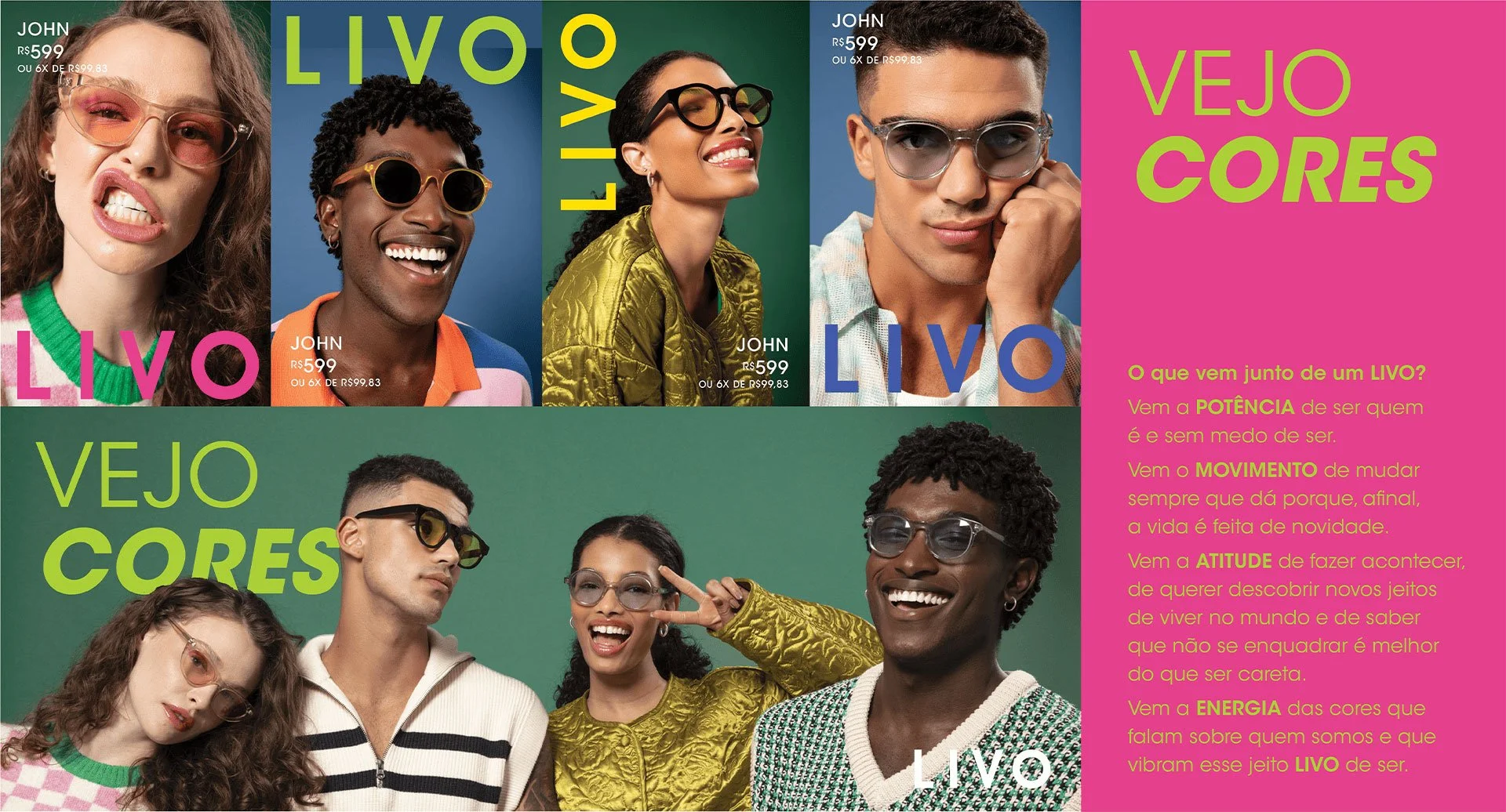 livo identidade visual campanha vejo cores