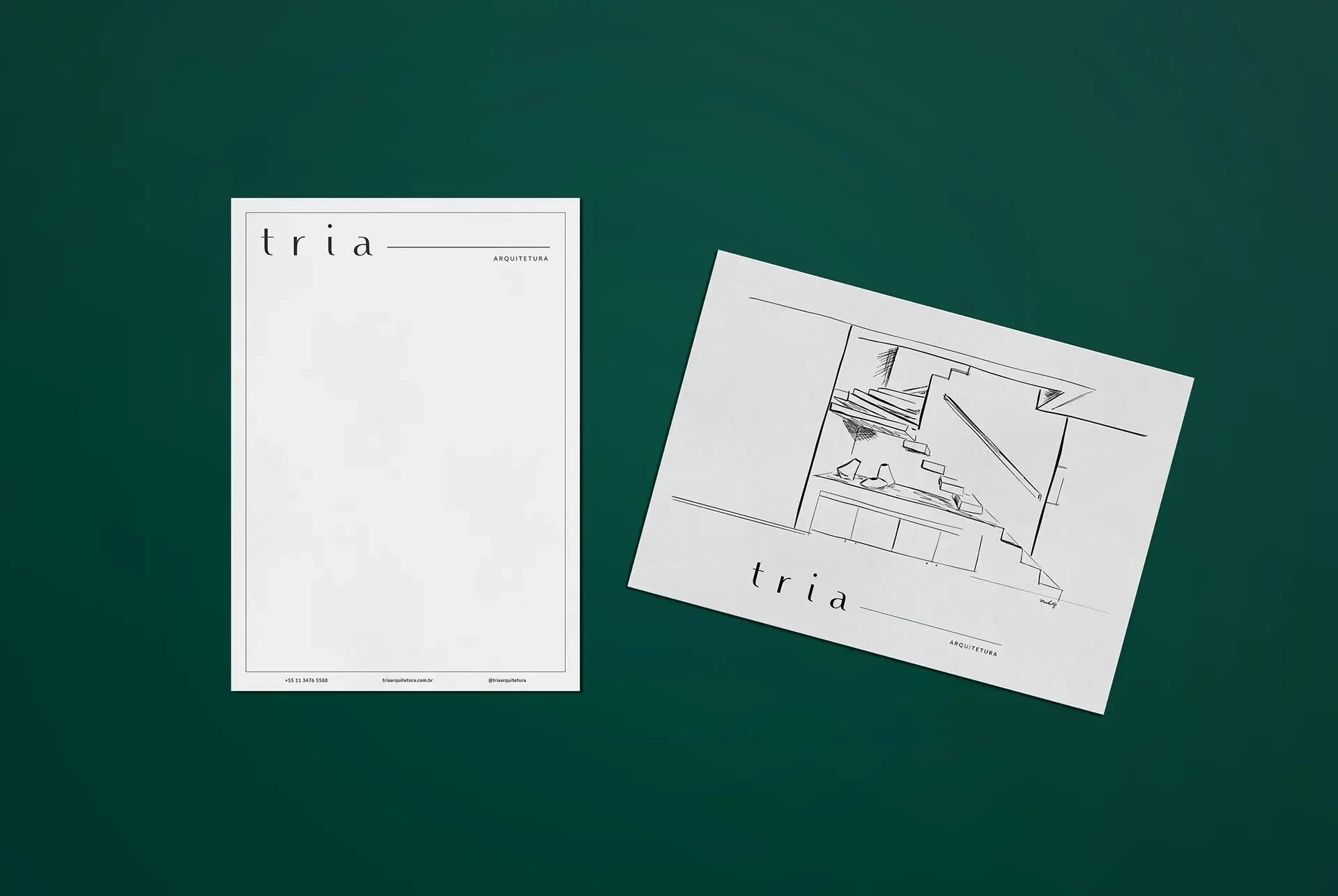 tria arquitetura papelaria escritório de arquitetura