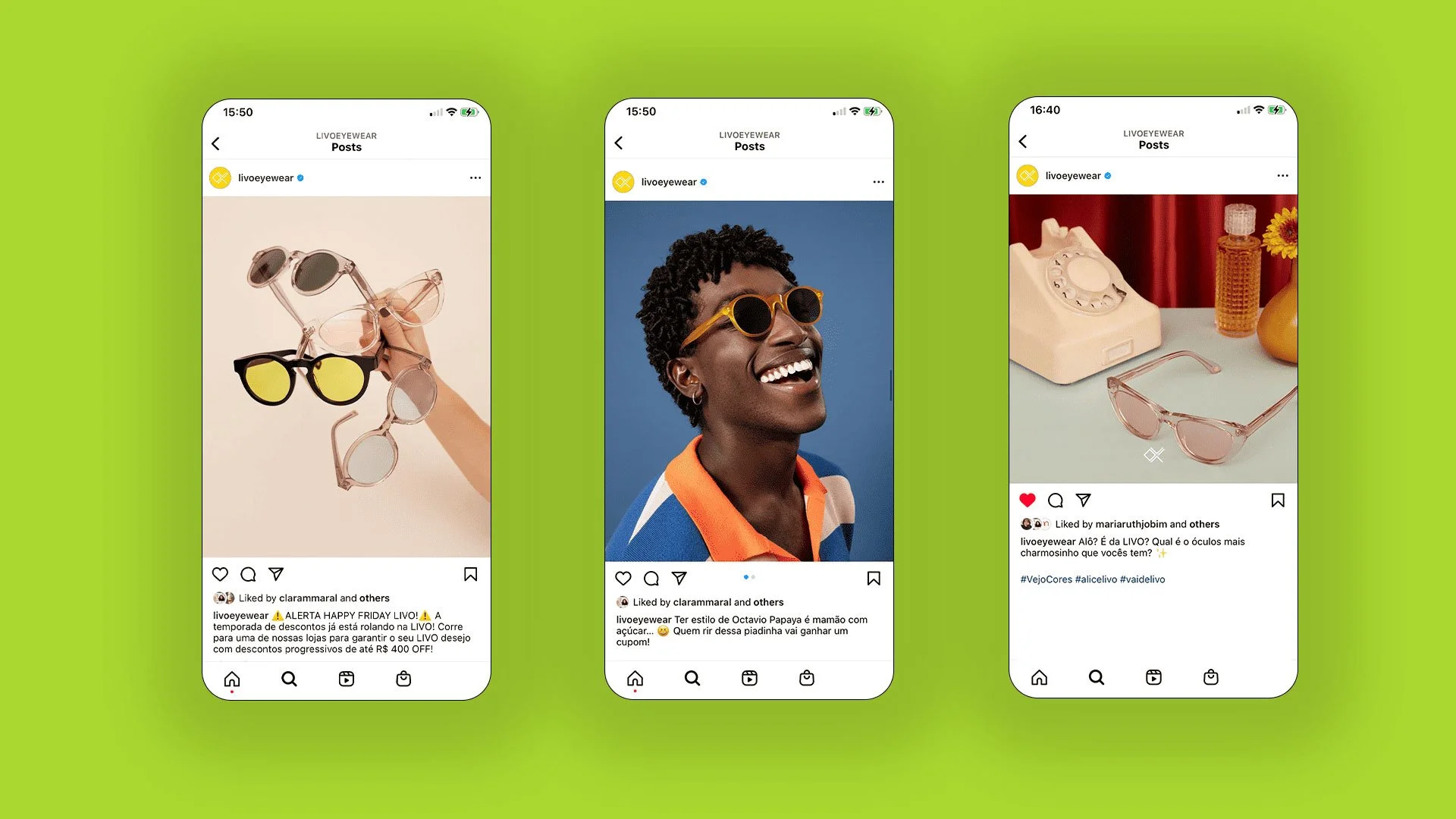 campanha vejo cores livo redes sociais