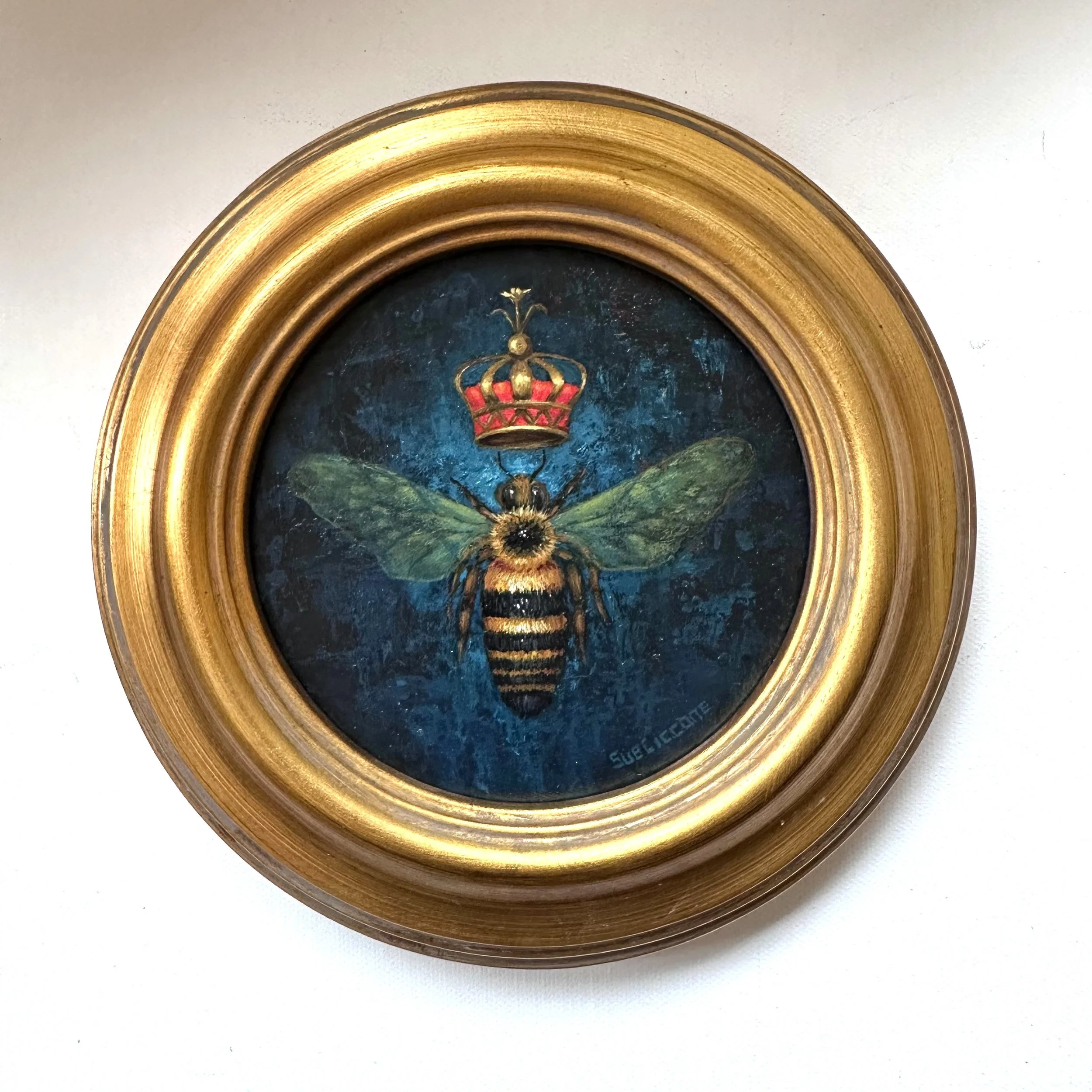 INDIGO QUEEN 4.5 INCH ROUND ART $450.jpg