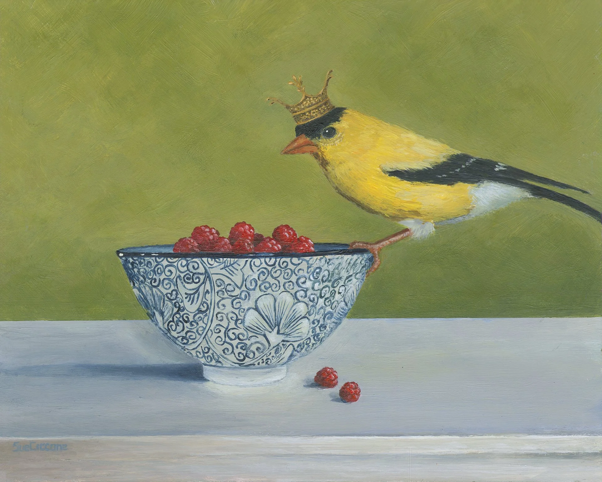 GOLDY & THE BERRY BOWL 8X10 ART $895.jpg