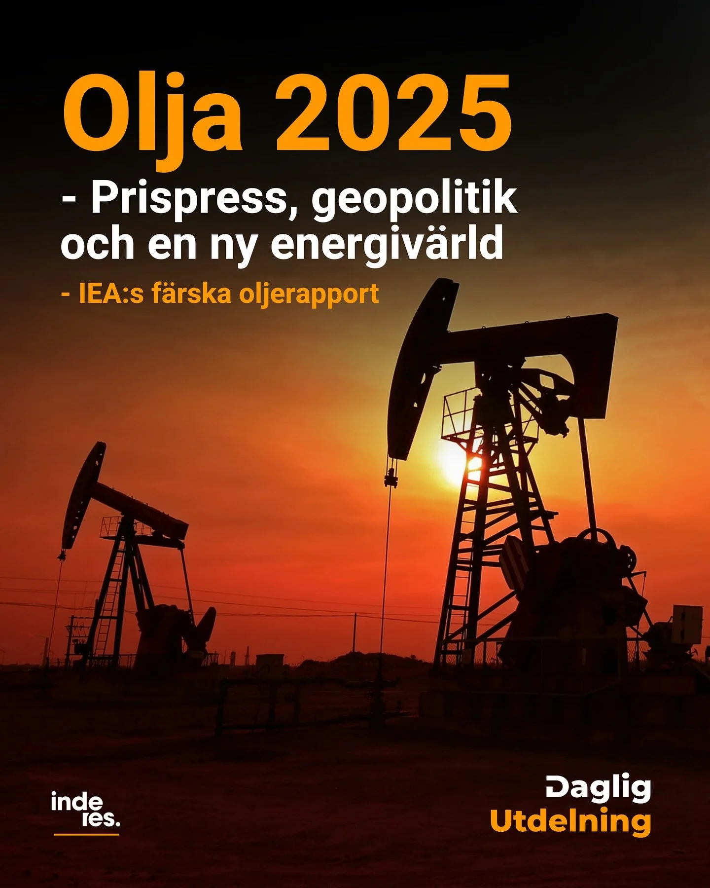 Olja 2025 - Prispress, geopolitik och en ny energivärld 📊
…….
Sponsrat av @inderes.se
All information och fakta härstammar från inderes.se där disclaimer gällande utförda aktieanalyser kan läsas p