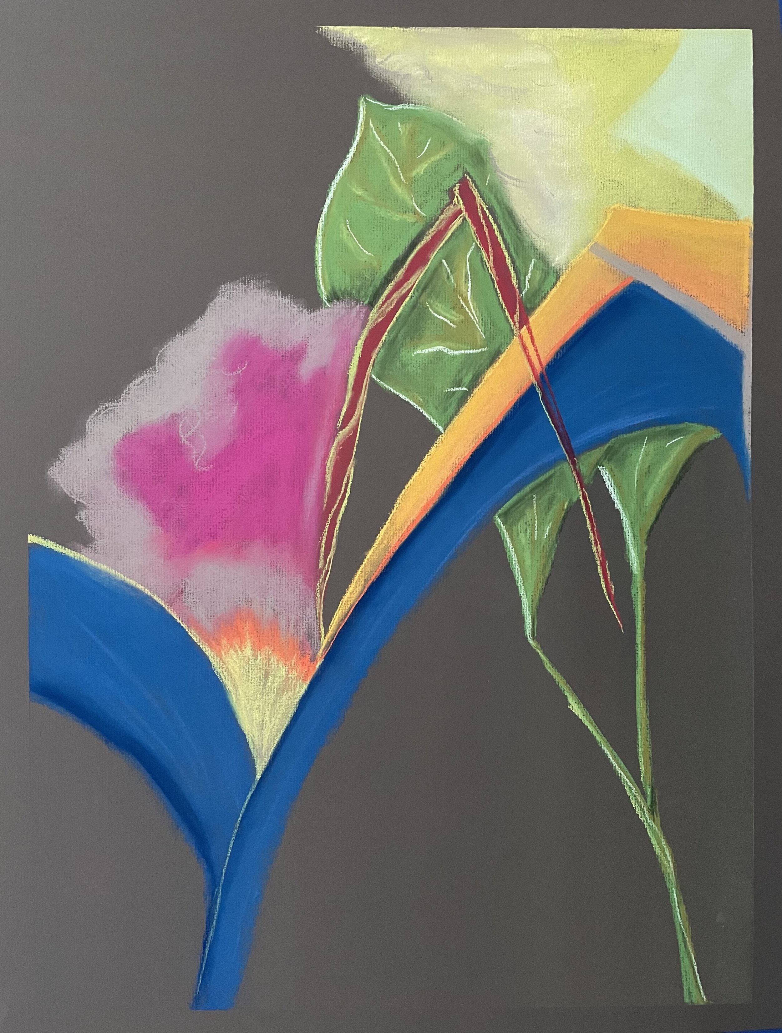 Untitled, nupastel on paper, 2023, 24"x18"