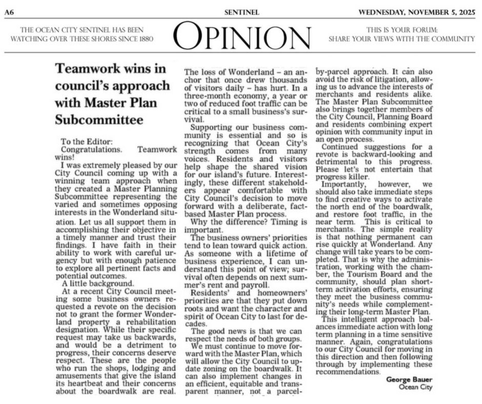 Teamwork wins in council’s approach with Master Plan Subcommittee