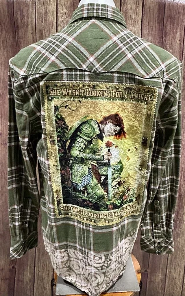 She Wasn't Looking For A Knight She Was Looking for a Sword Flannel Shirt
