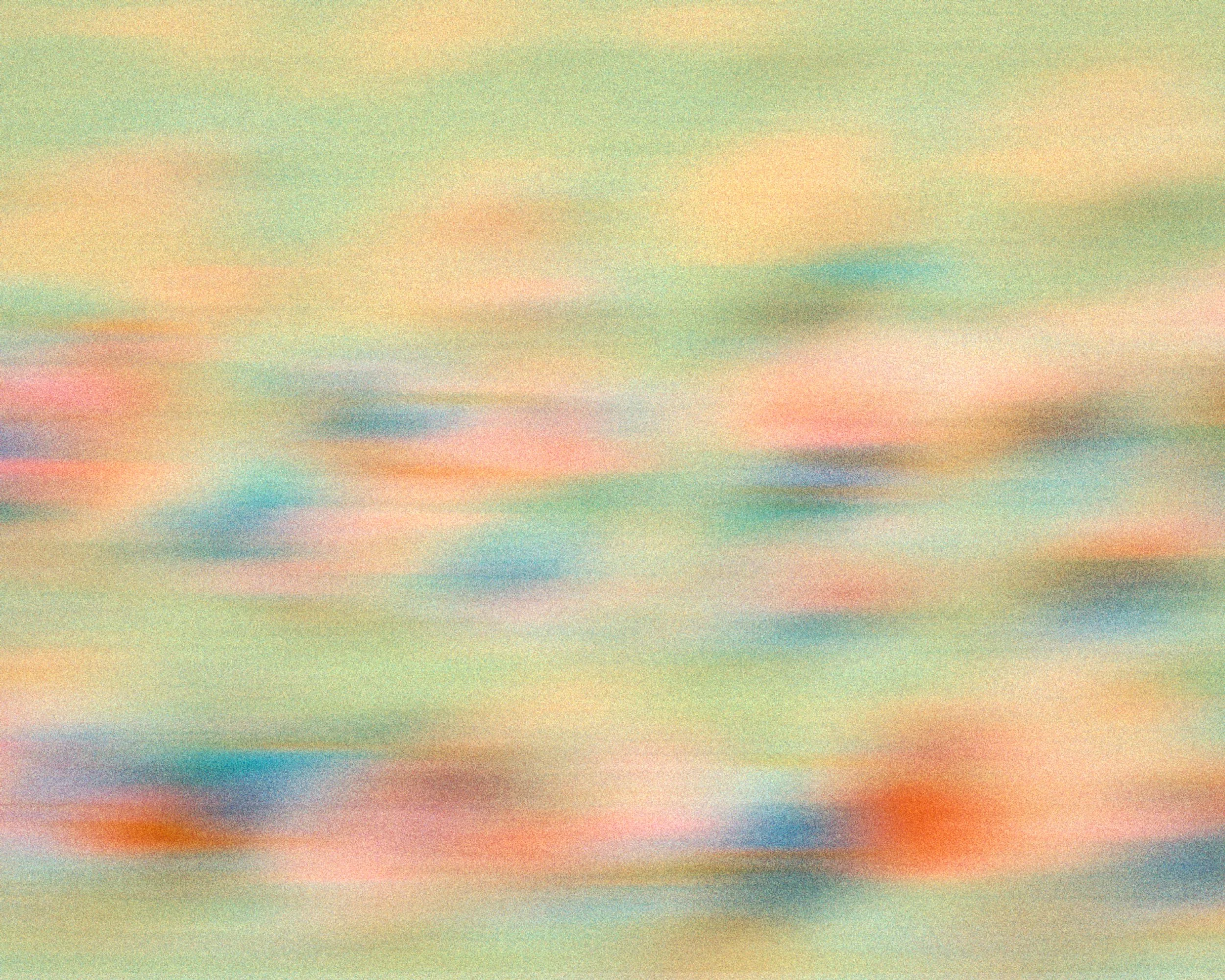 Imagem abstrata com cores quentes e frias desfocadas, incluindo tons de amarelo, verde, azul, rosa e laranja.