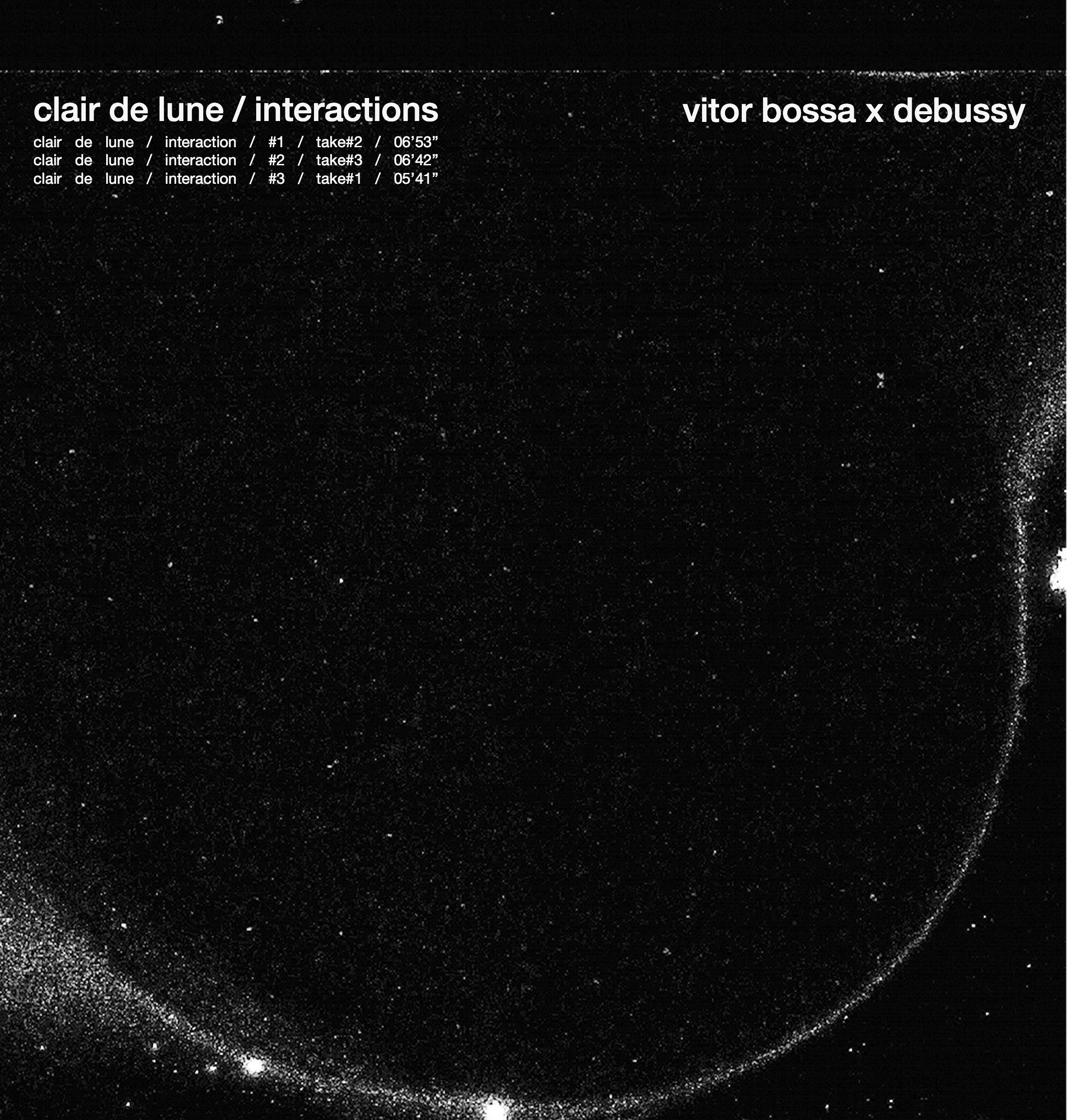 Imagem de uma lua com texto em português e francês sobre interações e tempo de cada uma, com fundo de estrelas no espaço.