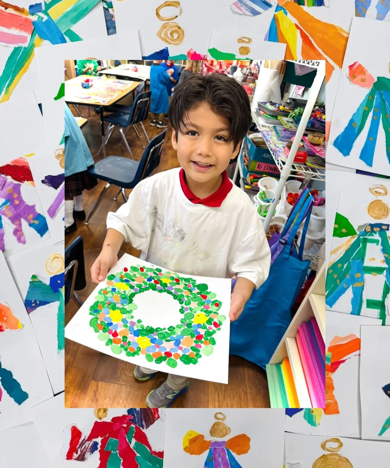 Holiday cheer is filling the halls! Our Lower School students have been busy creating the sweetest seasonal art. 🎄 #togetherweroar