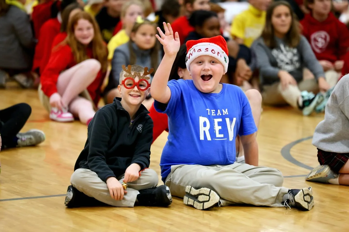 Our House Rally was full of holiday cheer, friendly competition, and SO much fun! Shout out to the students in Rev for winning this quarter, and a huge congratulations to our hoodie winners for the quarter! #togetherweroar