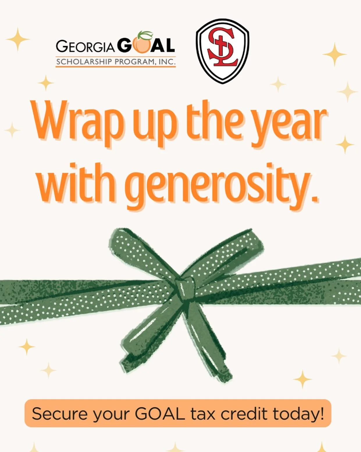 Wrap up the year with generosity! Your participation in the GA GOAL Scholarship Program creates real opportunities for students at St. Luke School.
Apply for your 2026 tax credit by December 31, 2025 through the link in our bio and make a difference 
