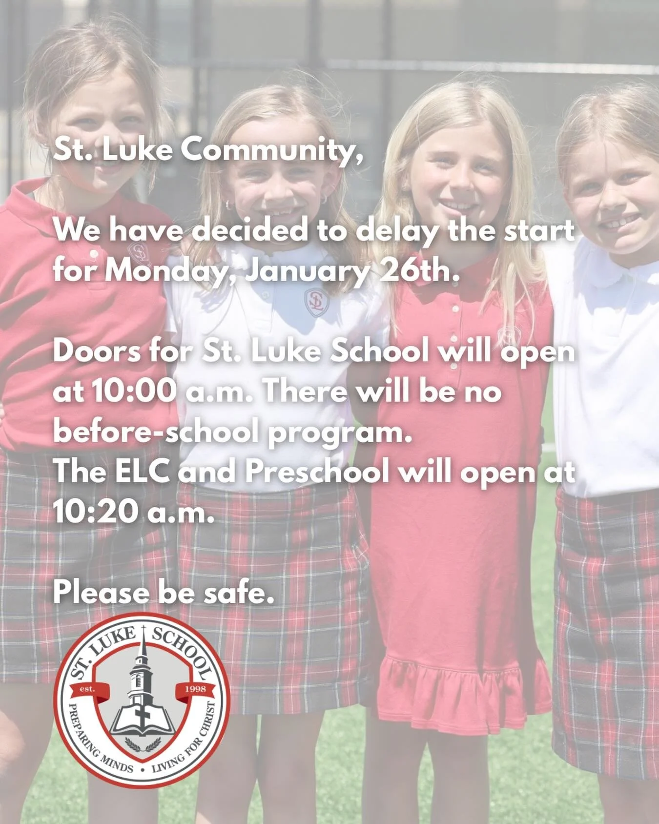 Please make the decision that best meets your safety. If our weather situation worsens, we will inform you in the morning!